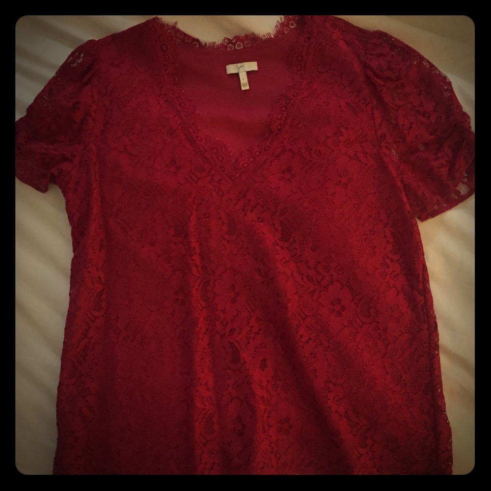 Joie Red Lace Top